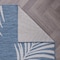World Rug Gallery Contemporary Palm Leaves Textured Flat Weave Indoor/Outdoor Runner Rug 2'x7' Blue 111BLUE2X7 - alternate 3
